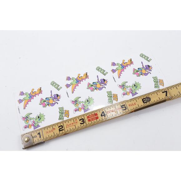 Cool Dude 90's Dinosaurs Animals Teenagers Stickers Paper Sheet Amscan Home Inte - Picture 3 of 3